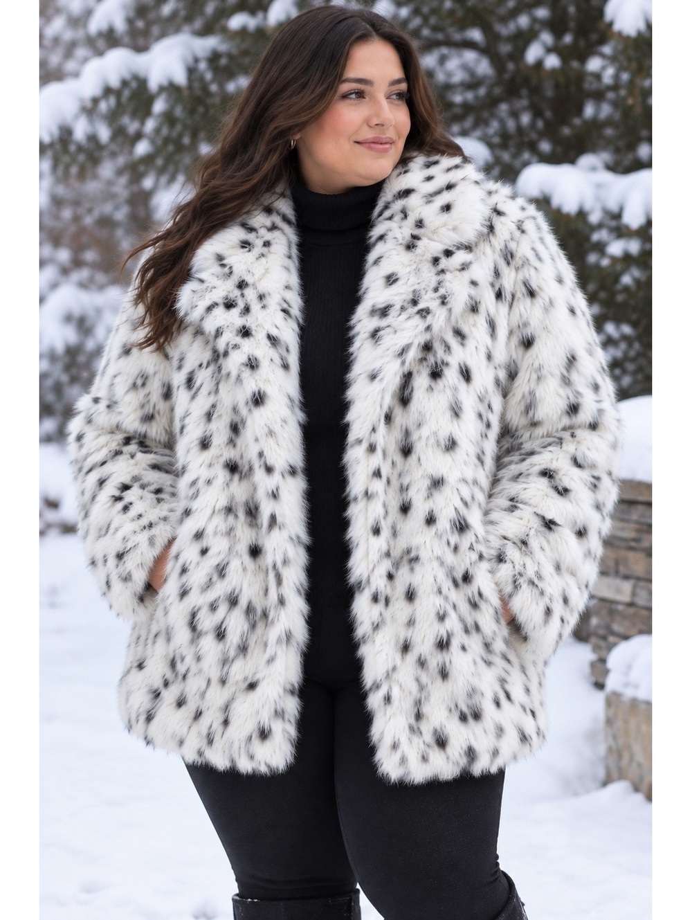 Donna Salyers' Fabulous Furs Hooded Faux Fur Jacket Size L